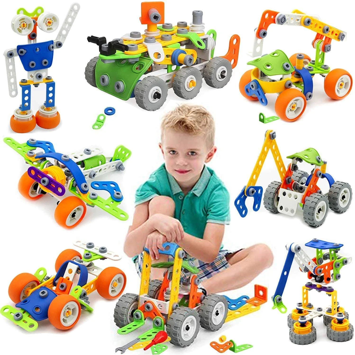 Building Toys Model Airplane Set -258 Pieces DIY Building Stem Projects Toys for Kids Boys Ages 8-12 and Older,Building Assembly Science Educational